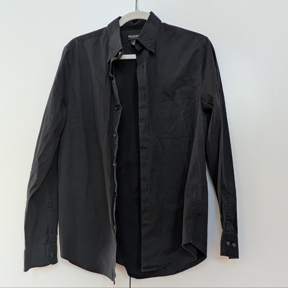 Men's Black Button-Up Reunion Shirt